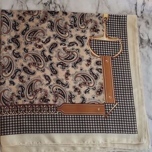 Chic Boho Houndstooth Scarf Black And Beige
